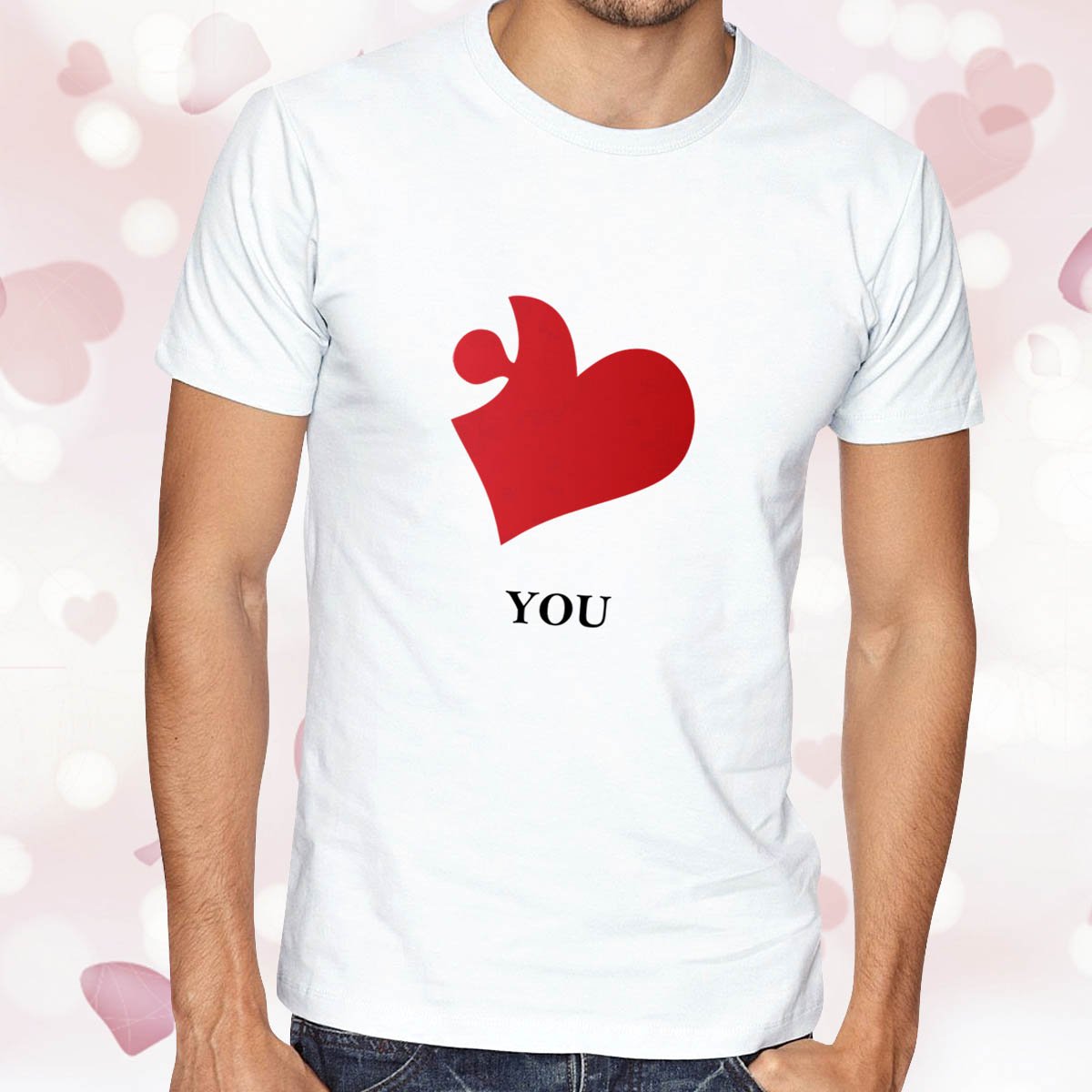 I Love Corazón buitres Escote En V Camiseta